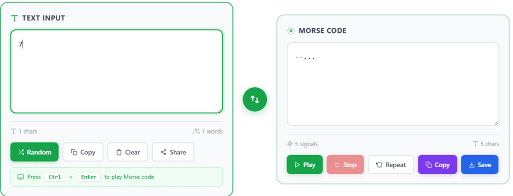 Morse Code in 7
