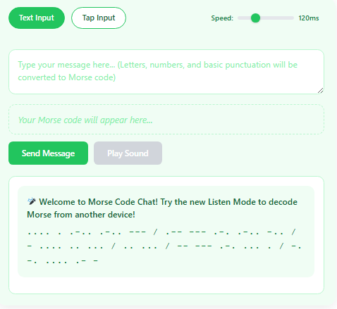 Morse Code Chat